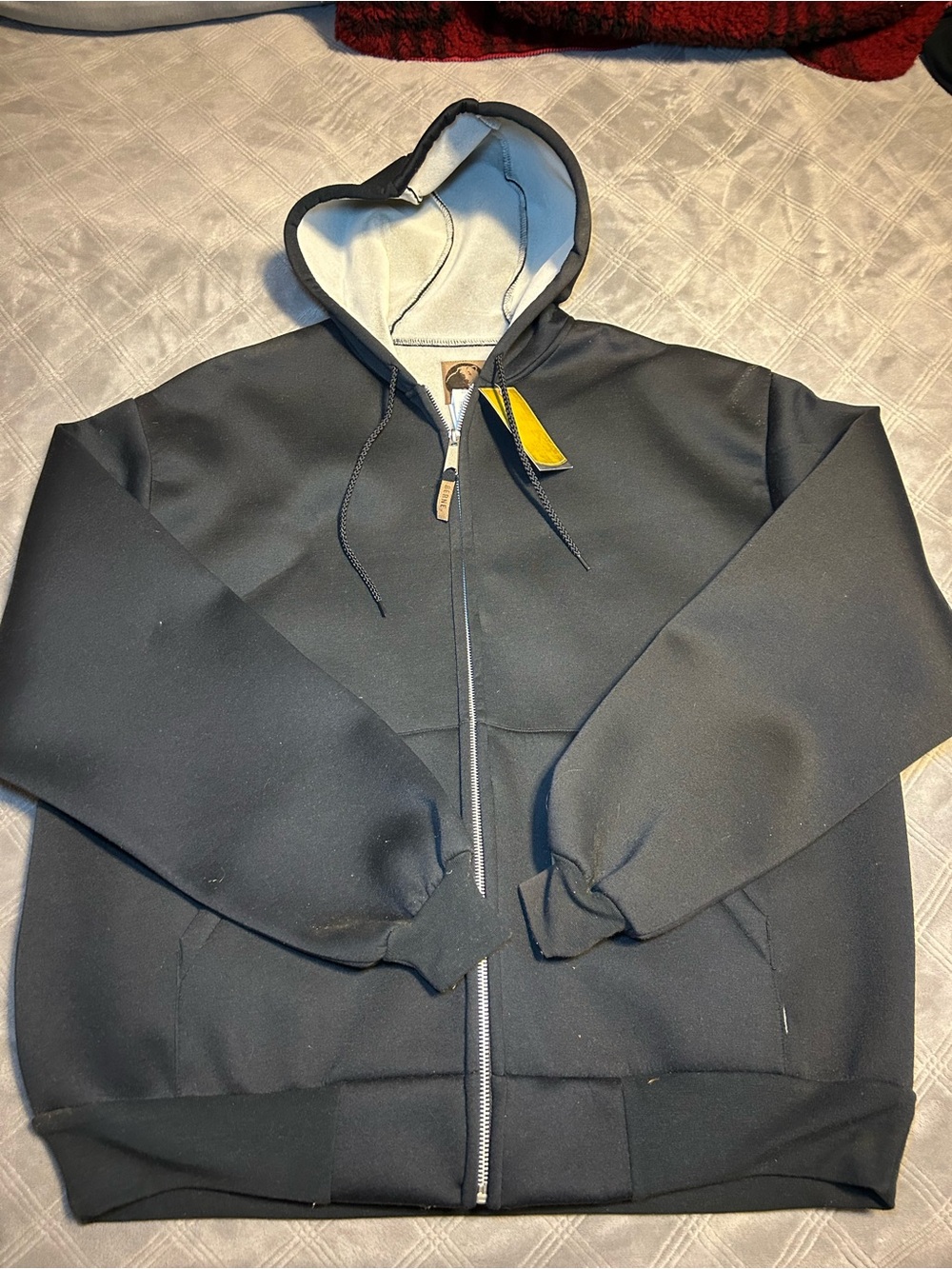 Berne Fleece Lined Men's Black Full-Zip Hooded Jacket